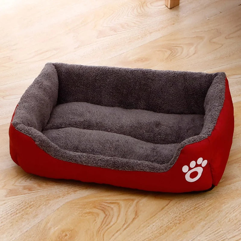 Black Dog Bed Plush Sleeping Bed