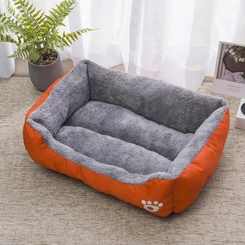 Black Dog Bed Plush Sleeping Bed