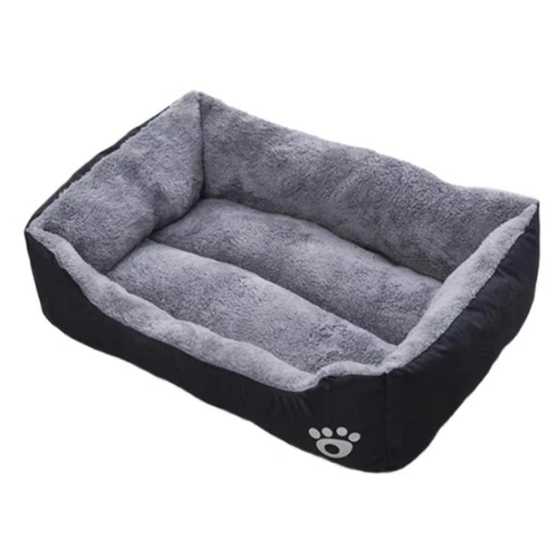 Black Dog Bed Plush Sleeping Bed