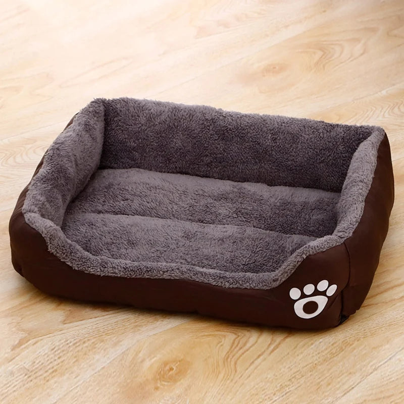 Black Dog Bed Plush Sleeping Bed