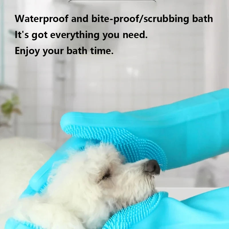 Pet Grooming Cleaning Gloves "Use While Bathing Your Pets"