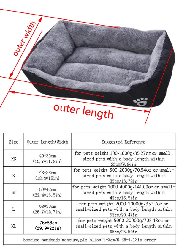 Black Dog Bed Plush Sleeping Bed