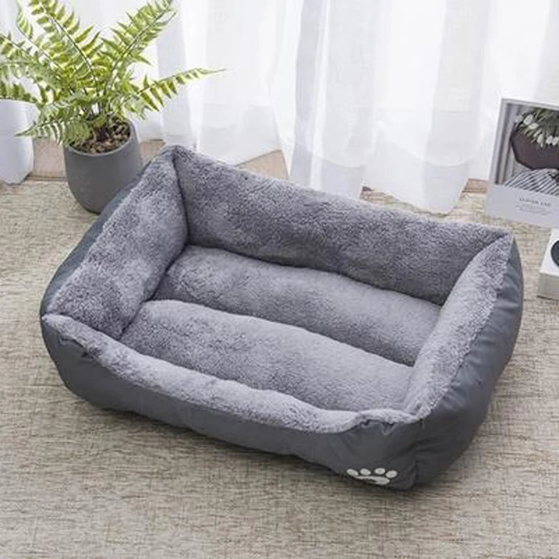 Black Dog Bed Plush Sleeping Bed